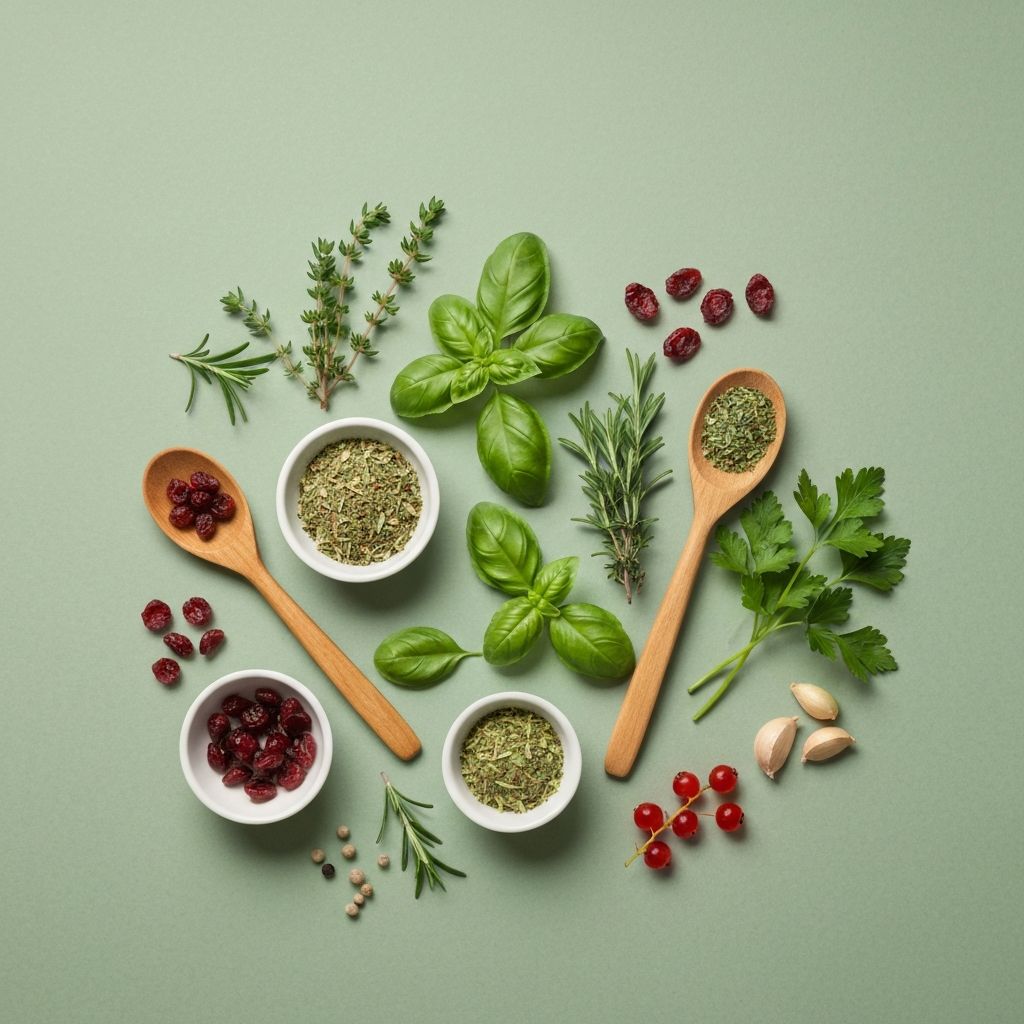 Herbs and natural ingredients rich in micronutrients